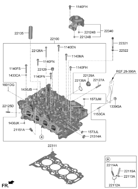 2022 Kia Sorento Cylinder Head Diagram