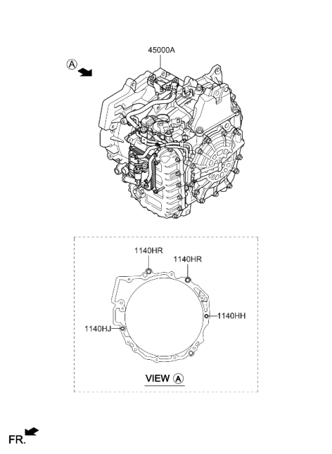 2023 Kia Sorento Hybrid Transaxle Assy-Auto Diagram