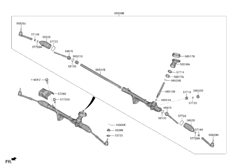 2022 Kia Sorento End Assembly-Tie Rod,LH Diagram for 56820P2000