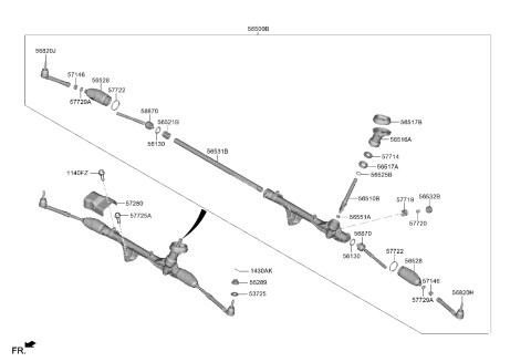 2022 Kia Sorento Power Steering Gear Box Diagram