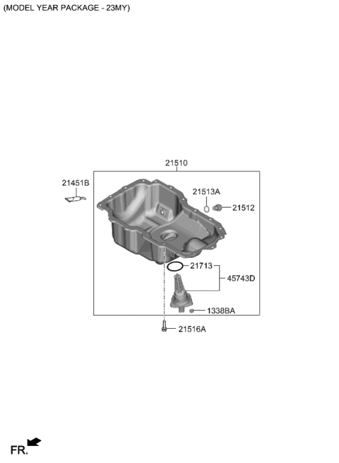 2022 Kia Sorento Hybrid Belt Cover & Oil Pan Diagram 2