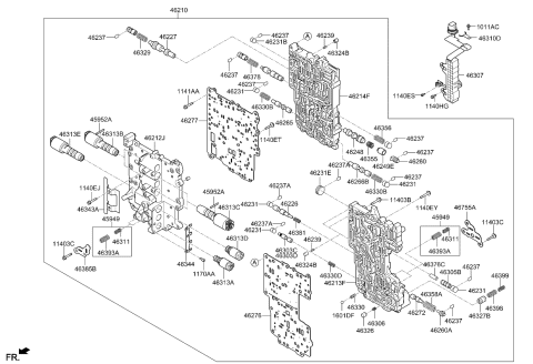 2021 Kia Sorento BODY-VALVE INSIDE Diagram for 462133D800