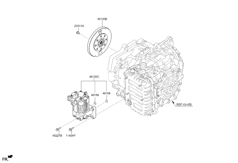 2023 Kia Sorento GASKET-OIL PUMP Diagram for 461563D900