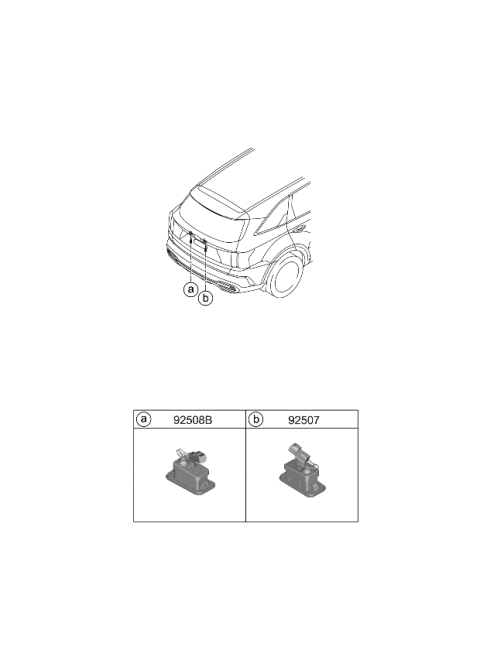 2023 Kia Sorento License Plate & Interior Lamp Diagram