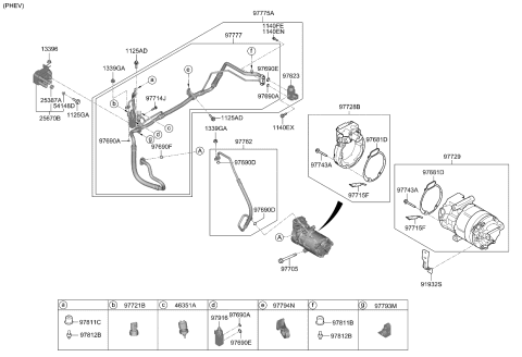 2022 Kia Sorento SENSOR ASSY-TEMPERAT Diagram for 97615P4500