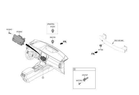 2022 Kia Sorento Control Assembly-Heater Diagram for 97250P4220FHL