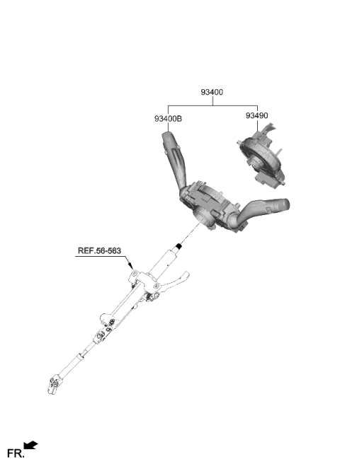 2023 Kia Sorento Contact Assy-Clock S Diagram for 93490P2000