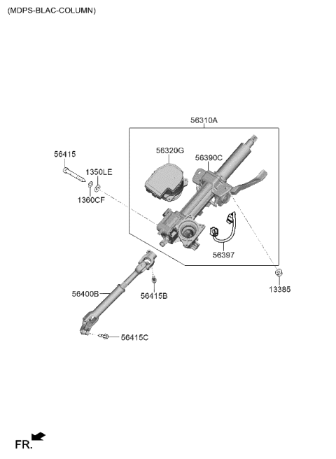 2023 Kia Sorento Joint Assembly-STRG Diagram for 56400P2000
