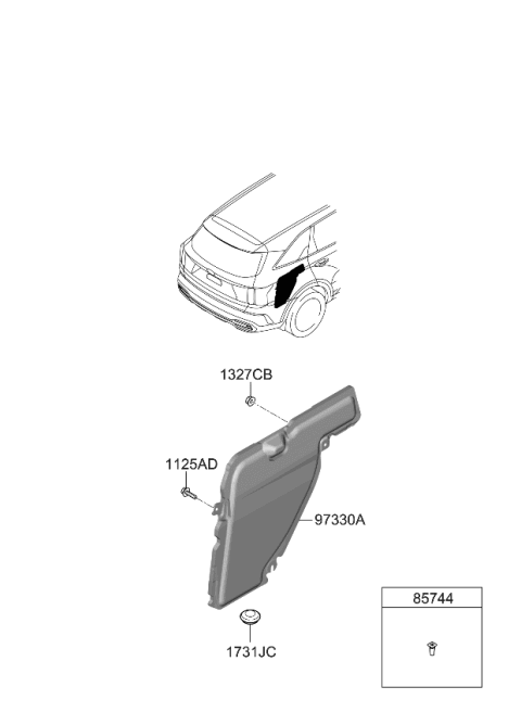 2021 Kia Sorento A/C System-Rear Diagram