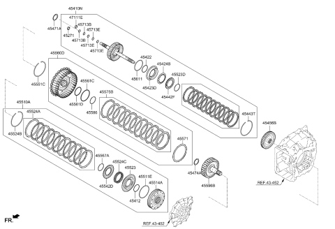 2022 Kia Sorento Hybrid Transaxle Clutch-Auto Diagram