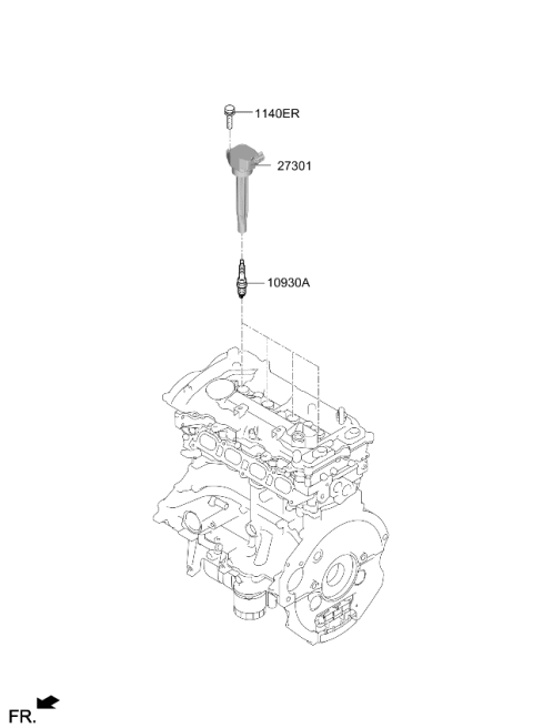 2023 Kia Sorento Spark Plug Assembly Diagram for 1887508085