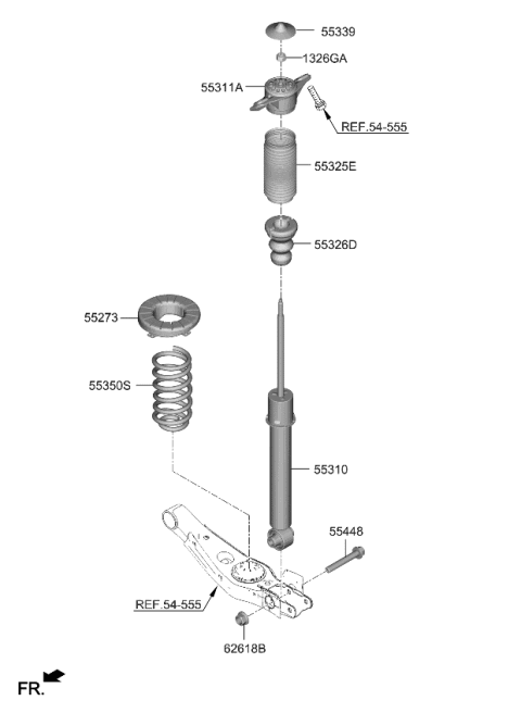 2023 Kia Sorento INSULATOR-STRUT Diagram for 55310S8000