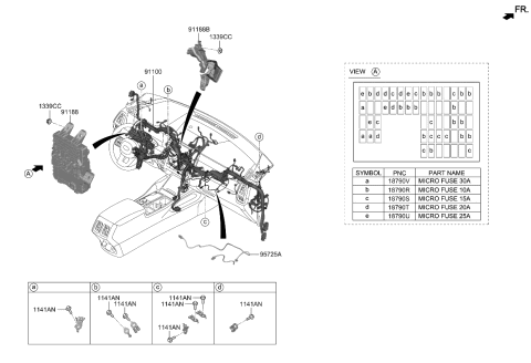 2023 Kia Sorento Wiring Assembly-Main Diagram for 91100P4322