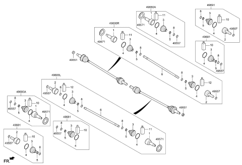 2023 Kia Sorento Drive Shaft (Rear) Diagram