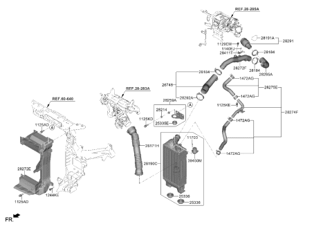 2021 Kia Sorento Cooler Assembly-Inter Diagram for 282702M300