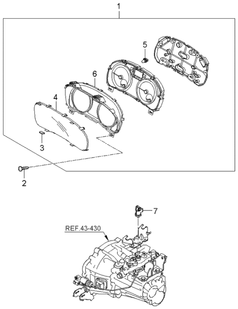 2005 Kia Rio Instrument Cluster Diagram