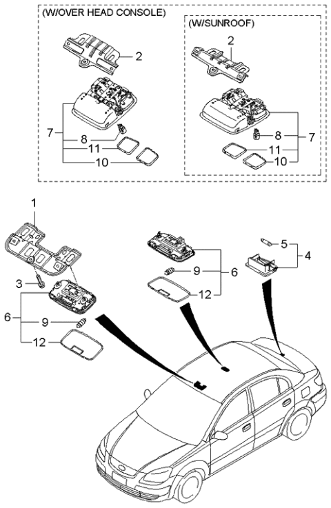 2005 Kia Rio Room Lamp Diagram