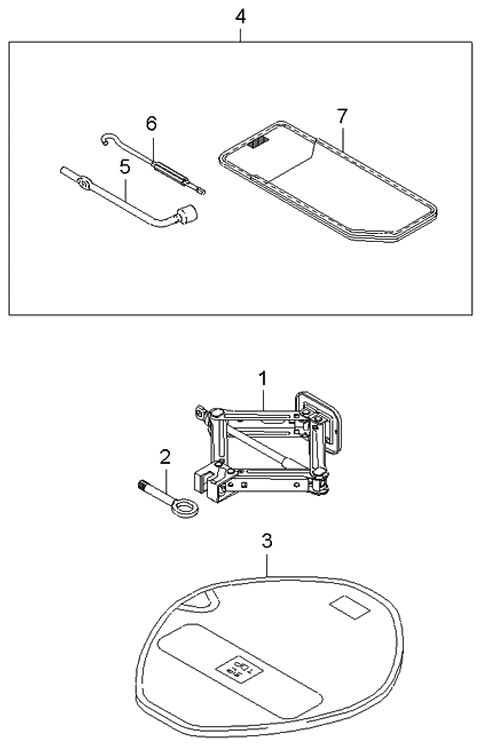 2006 Kia Rio Ovm Tool Diagram