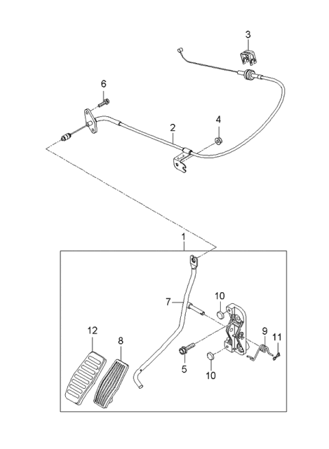 2005 Kia Rio Accelerator Linkage Diagram