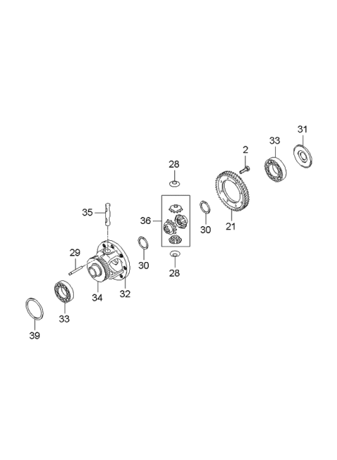 2005 Kia Rio Transaxle Gear-Auto Diagram 2