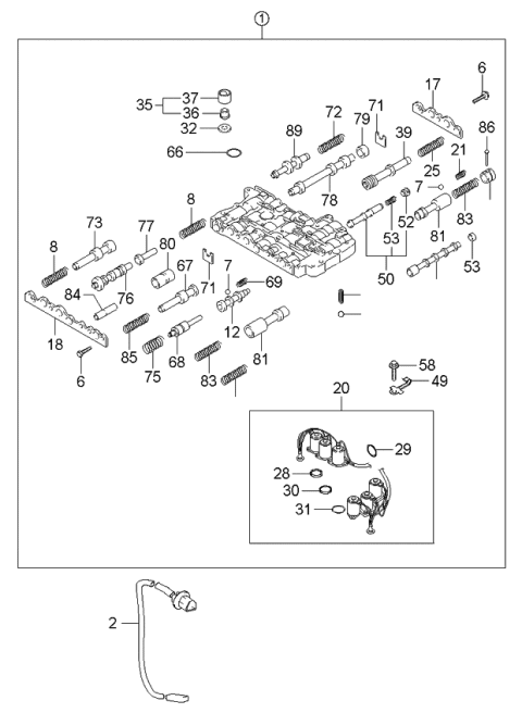 2005 Kia Rio Transaxle Gear-Auto Diagram 3