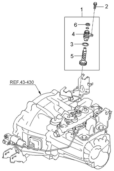 2006 Kia Rio Speedometer Driven Gear Diagram 2