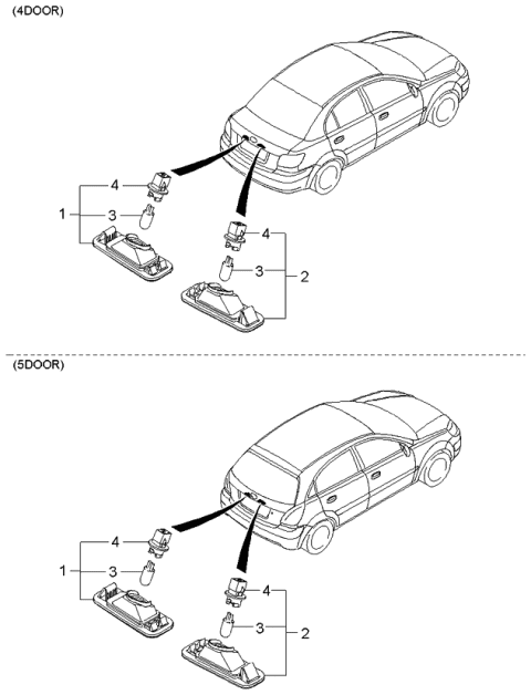 2006 Kia Rio License Lamp Diagram