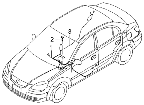 2005 Kia Rio Wiring Assembly-Air Bag Diagram for 917001G650