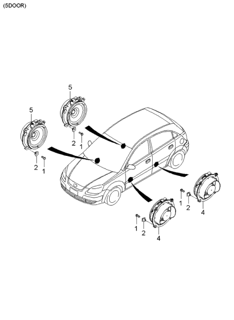 2005 Kia Rio Speaker Diagram 2