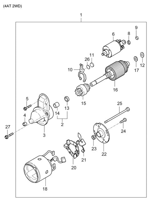 2006 Kia Rio Brush Diagram for 3617311140