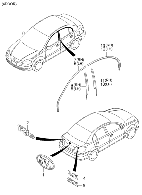 2006 Kia Rio Produced Before SEP.2006 Emblem Diagram 1