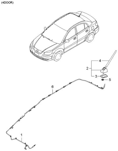 2005 Kia Rio Antenna Diagram 1