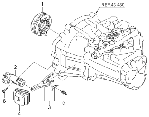 2006 Kia Rio Clutch Release Cylinder Diagram