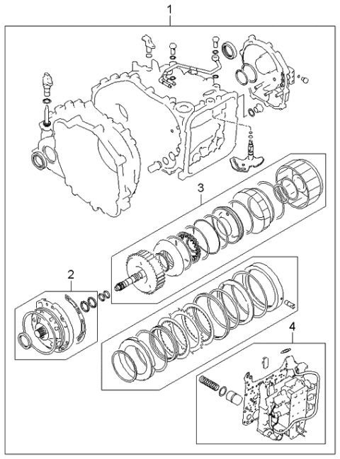 2006 Kia Rio Gasket & Seal Kit Diagram for K0AB222900