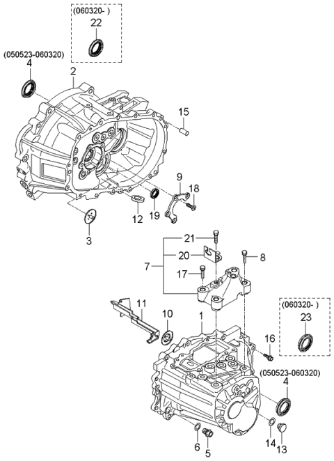 2006 Kia Rio Bolt Diagram for 1129308253