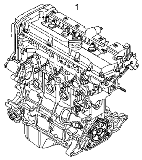 2006 Kia Rio Produced Before SEP.2006 Sub Engine Assy Diagram