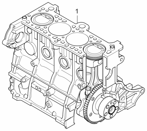 2005 Kia Rio Short Engine Assy Diagram