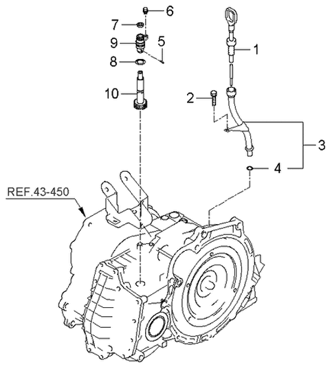 2006 Kia Rio Gear-Speedometer Driven Diagram for 4651228100