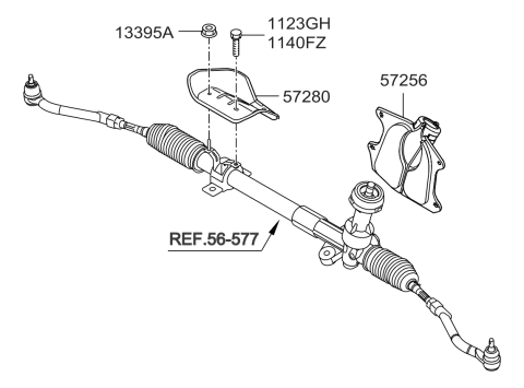 2015 Kia Sportage Heat Protector Assembly Diagram for 572813W110
