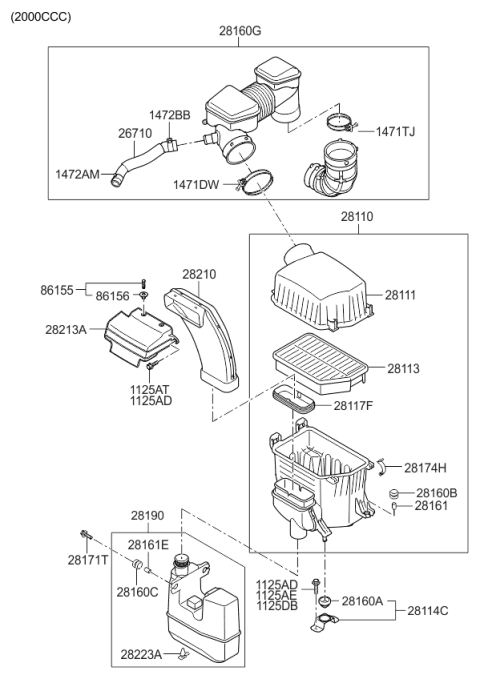 2015 Kia Sportage Air Cleaner Diagram 4