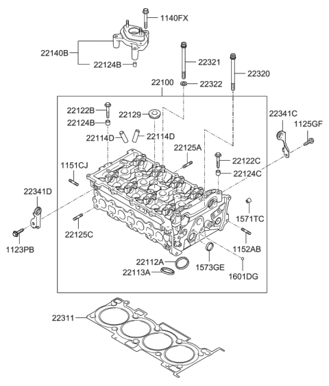 2014 Kia Sportage Cylinder Head Diagram 2