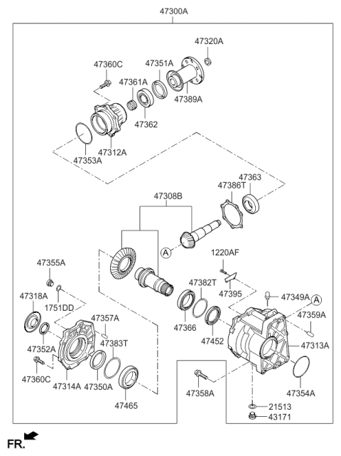 2014 Kia Sportage Transfer Assy Diagram