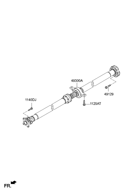 2015 Kia Sportage Propeller Shaft Assembly Diagram for 493002S500