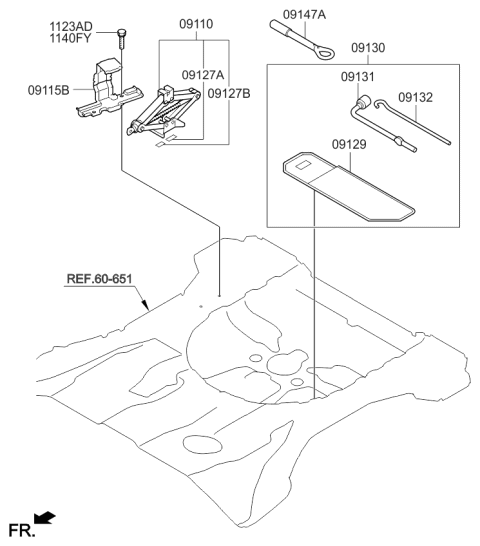 2015 Kia Sportage Case-Tool Diagram for 091491U100