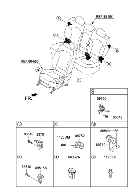 2014 Kia Sportage Hardware-Seat Diagram