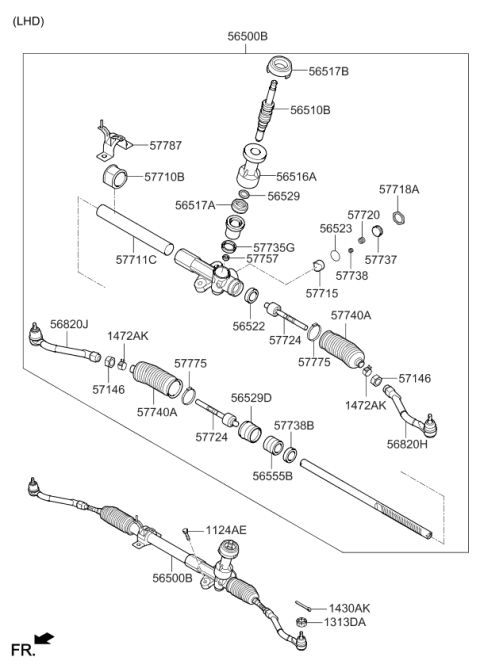 2014 Kia Sportage Bellows-Steering Gear Box Diagram for 577402S000