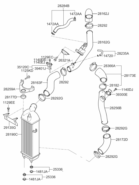 2015 Kia Sportage Turbocharger & Intercooler Diagram 2