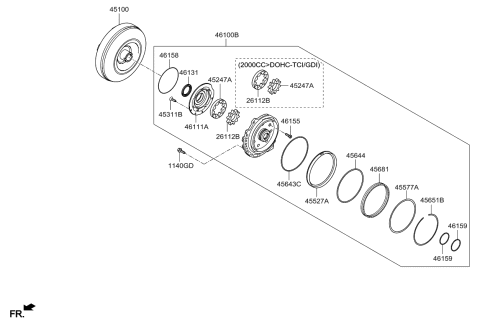 2015 Kia Sportage Oil Pump & Torque Converter-Auto Diagram