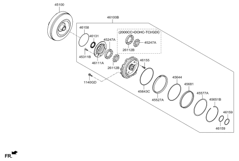 2014 Kia Sportage Oil Pump & Torque Converter-Auto Diagram