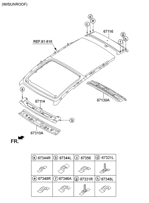 2015 Kia Sportage Roof Panel Diagram 2